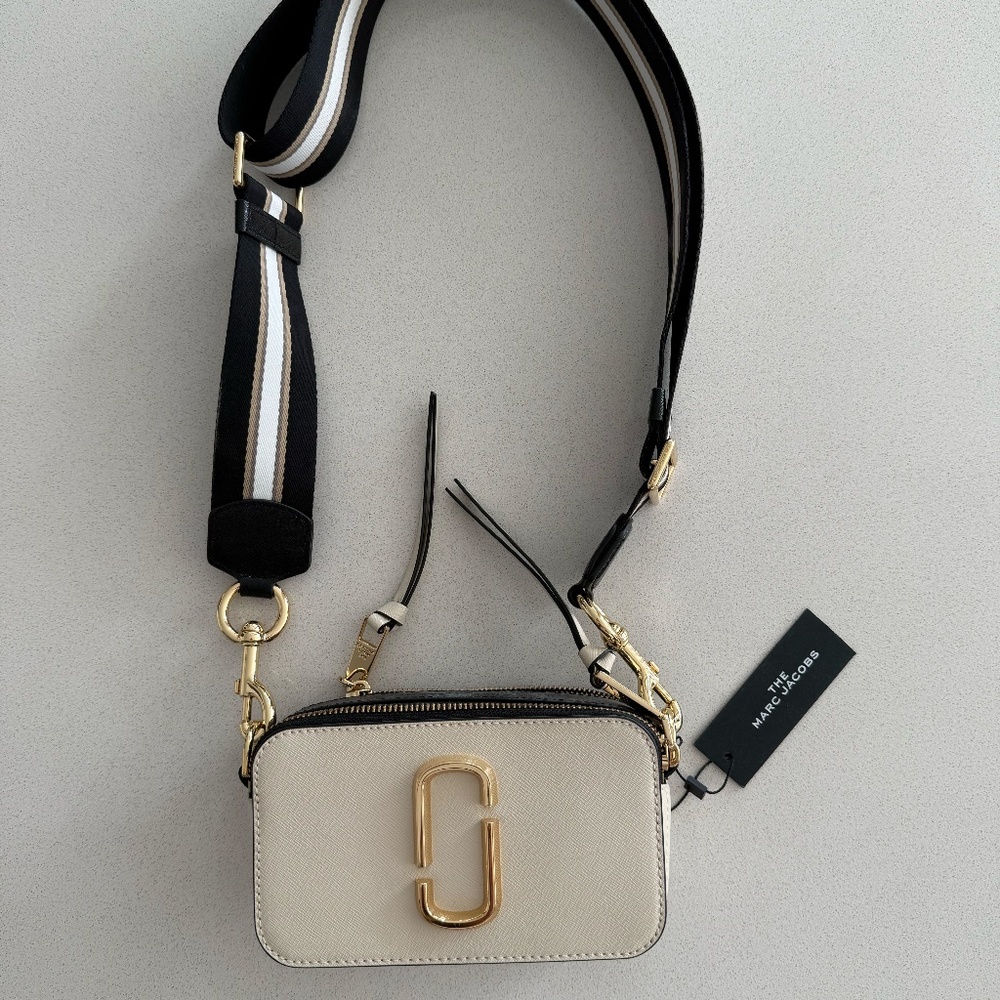 NWT Marc Jacobs The Snapshot Leather Camera Crossbody Bag Saffiano Leather - Picture 7 of 15